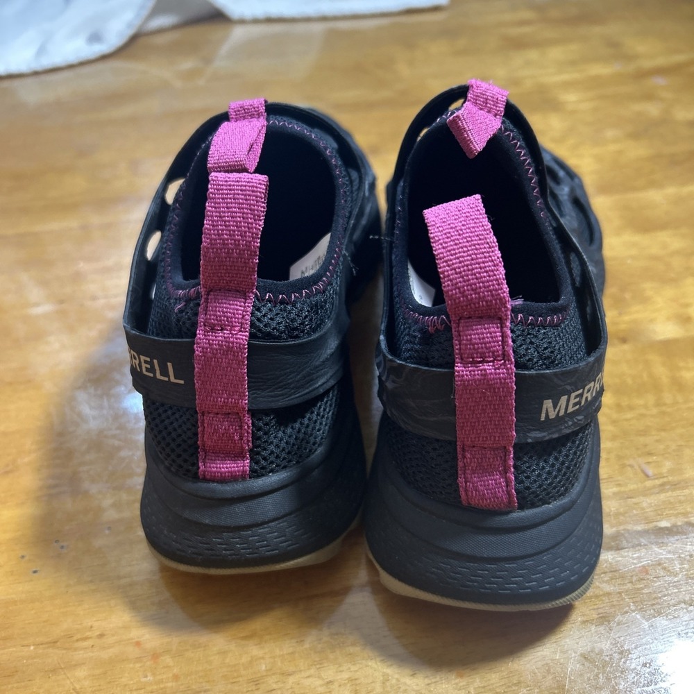 Merrell Women's Hydro Moc AT Ripstop Slip-On Shoes Black/Pink Size 7